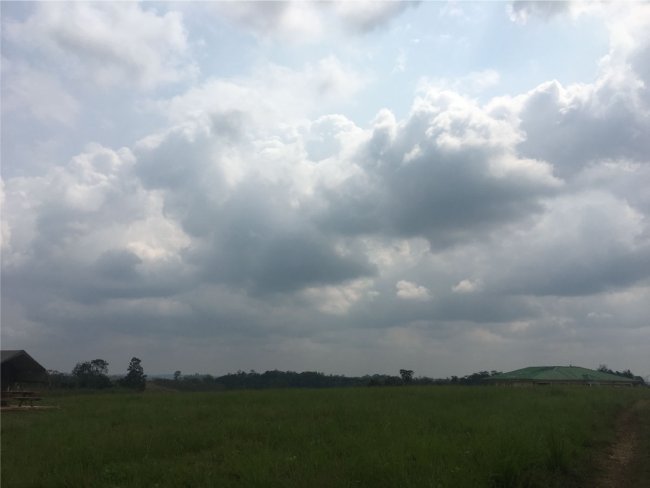 Low-level clouds at Lékédi at 13.00UTC July 2019